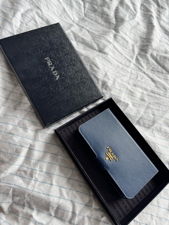 Prada Accessories - PRADA Saffiano leather phone case with a wallet compartment size: IPhone 6/6s/7